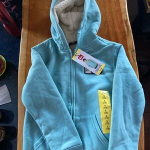 NWT Quiksilver Girl Aqua Zip-Up Hoodie